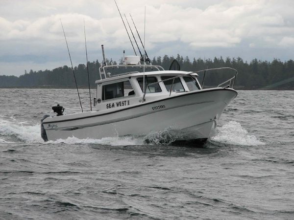 Sea West sport fishing boat underway off Masset